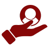 Hand holding personalized care icon representing customized treatment plans